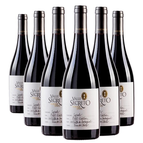 Case of 6 Valle Secreto First Edition Syrah 75cl Red Wine